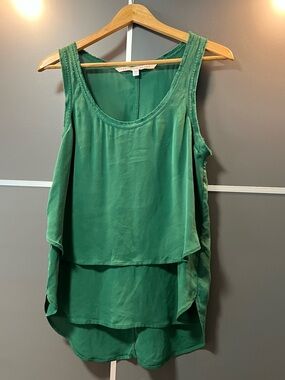 Veronica Beard Black Silk Double Layer Tank Size 8